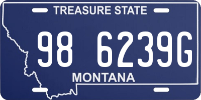 MT license plate 986239G
