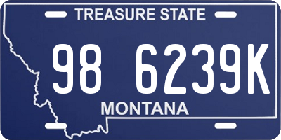 MT license plate 986239K