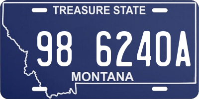 MT license plate 986240A