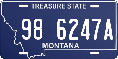 MT license plate 986247A