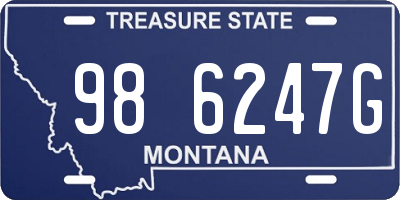 MT license plate 986247G
