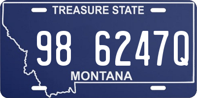 MT license plate 986247Q