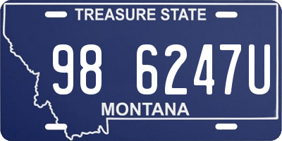 MT license plate 986247U