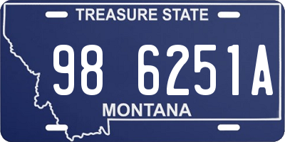 MT license plate 986251A