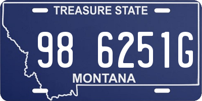 MT license plate 986251G