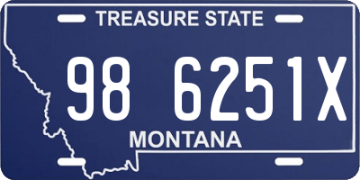 MT license plate 986251X