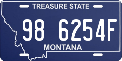 MT license plate 986254F