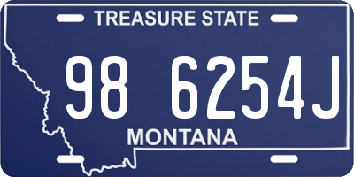 MT license plate 986254J