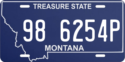 MT license plate 986254P