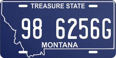 MT license plate 986256G