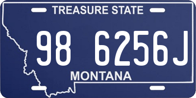 MT license plate 986256J