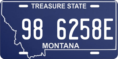 MT license plate 986258E