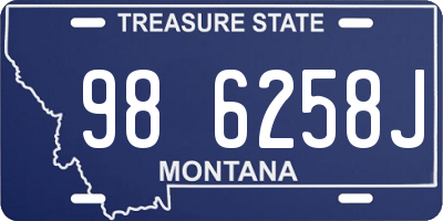 MT license plate 986258J