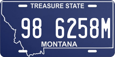 MT license plate 986258M