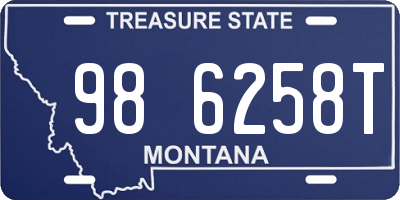 MT license plate 986258T