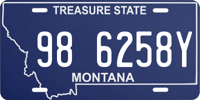 MT license plate 986258Y