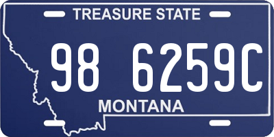 MT license plate 986259C