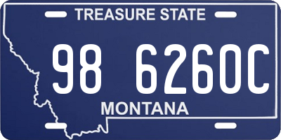 MT license plate 986260C