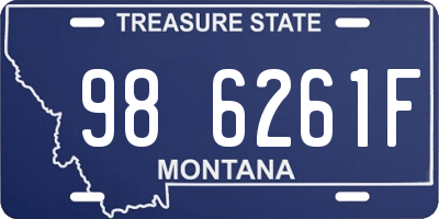 MT license plate 986261F