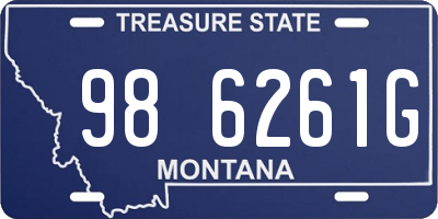 MT license plate 986261G
