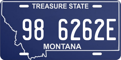MT license plate 986262E