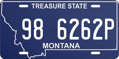 MT license plate 986262P