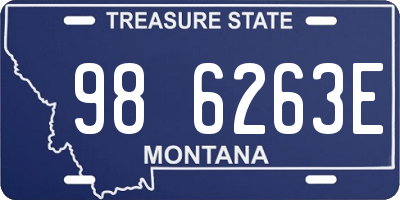 MT license plate 986263E