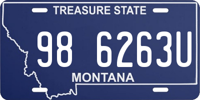 MT license plate 986263U
