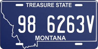 MT license plate 986263V