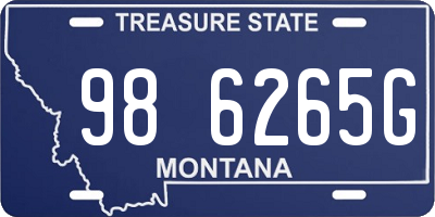 MT license plate 986265G