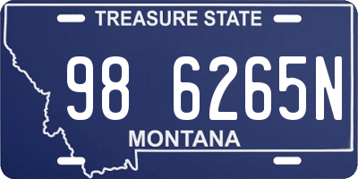MT license plate 986265N
