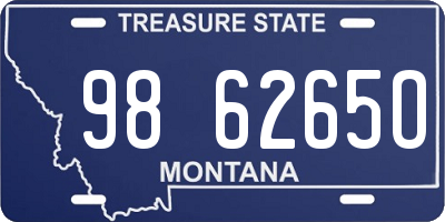 MT license plate 986265O
