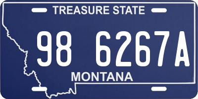 MT license plate 986267A