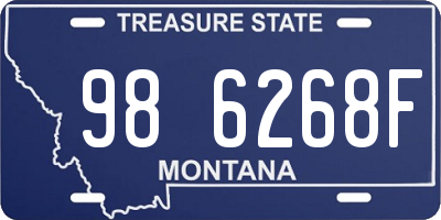 MT license plate 986268F