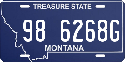 MT license plate 986268G
