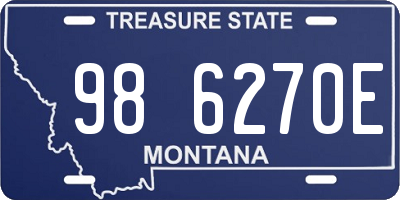 MT license plate 986270E