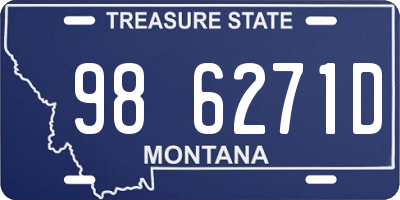 MT license plate 986271D