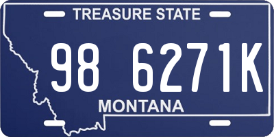 MT license plate 986271K
