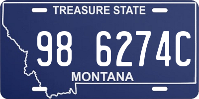 MT license plate 986274C