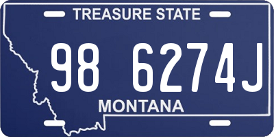 MT license plate 986274J