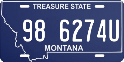 MT license plate 986274U