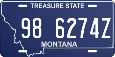 MT license plate 986274Z