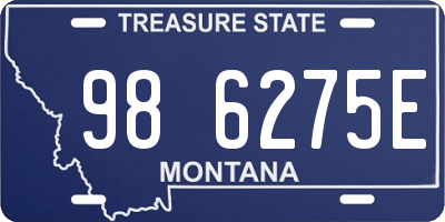 MT license plate 986275E