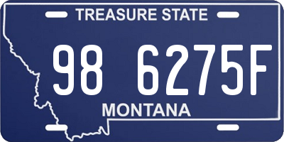 MT license plate 986275F