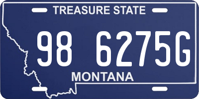 MT license plate 986275G