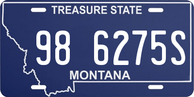 MT license plate 986275S