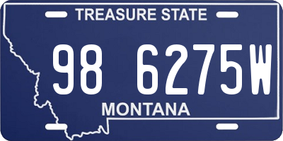 MT license plate 986275W