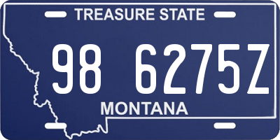 MT license plate 986275Z