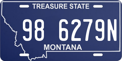 MT license plate 986279N