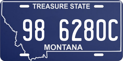 MT license plate 986280C